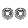 7002-72047 Drilled/Slotted Brake Rotors [Silver], 1992-1996 Multiple Makes/Models, Position: Rear - image 1