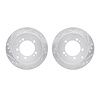 7002-72049 Drilled/Slotted Brake Rotors [Silver], 1991-1999 Multiple Makes/Models, Position: Rear - image 1