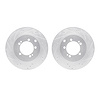 7002-72050 Drilled/Slotted Brake Rotors [Silver], 1993-1999 Multiple Makes/Models, Position: Rear - image 1