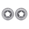 7002-72051 Drilled/Slotted Brake Rotors [Silver], 1990-1994 Multiple Makes/Models, Position: Rear - image 1