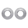 7002-72053 Drilled/Slotted Brake Rotors [Silver], 2005-2020 Multiple Makes/Models, Position: Rear - image 1