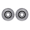 7002-73024 Drilled/Slotted Brake Rotors [Silver], 2000-2003 Audi/Volkswagen, Position: Front - image 1