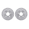 7002-73041 Drilled/Slotted Brake Rotors [Silver], 1980-1991 Audi/Volkswagen, Position: Rear - image 1