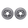 7002-73043 Drilled/Slotted Brake Rotors [Silver], 1986-1991 Audi/Volkswagen, Position: Rear - image 1