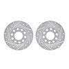 7002-73047 Drilled/Slotted Brake Rotors [Silver], 2000-2008 Audi/Volkswagen, Position: Rear - image 1