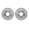 7002-73054 Drilled/Slotted Brake Rotors [Silver], 1998-2001 Audi/Volkswagen, Position: Rear - image 1