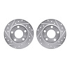 7002-73056 Drilled/Slotted Brake Rotors [Silver], 1999-2002 Audi/Volkswagen, Position: Rear - image 1