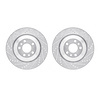 7002-73060 Drilled/Slotted Brake Rotors [Silver], 2004-2018 Multiple Makes/Models, Position: Rear