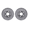 7002-73069 Drilled/Slotted Brake Rotors [Silver], 2008-2015 Audi/Volkswagen, Position: Rear - image 1