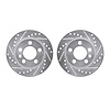 7002-73070 Drilled/Slotted Brake Rotors [Silver], 2001-2006 Audi/Volkswagen, Position: Rear - image 1