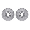7002-74003 Drilled/Slotted Brake Rotors [Silver], Fits Select Multiple Makes/Models, Position: Front - image 1