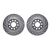 7002-74004 Drilled/Slotted Brake Rotors [Silver], Fits Select Audi/Volkswagen, Position: Front