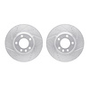 7002-74008 Drilled/Slotted Brake Rotors [Silver], 2003-2015 Multiple Makes/Models, Position: Front - image 1