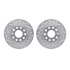 7002-74039 Drilled/Slotted Brake Rotors [Silver], Fits Select Multiple Makes/Models, Position: Rear - image 1