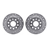 7002-74042 Drilled/Slotted Brake Rotors [Silver], 2010-2019 Audi/Volkswagen, Position: Rear - image 1