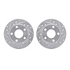 7002-74044 Drilled/Slotted Brake Rotors [Silver], 1996-2005 Audi/Volkswagen, Position: Rear - image 1