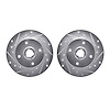 7002-74048 Drilled/Slotted Brake Rotors [Silver], 1985-2002 Audi/Volkswagen, Position: Rear - image 1