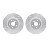 7002-75007 Drilled/Slotted Brake Rotors [Silver], 2009-2011 Lexus/Toyota/Scion, Position: Front - image 1
