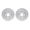 7002-75011 Drilled/Slotted Brake Rotors [Silver], 1990-1990 Lexus/Toyota/Scion, Position: Front - image 1