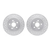 7002-75020 Drilled/Slotted Brake Rotors [Silver], 2011-2017 Lexus/Toyota/Scion, Position: Rear - image 1