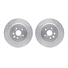 7002-75022 Drilled/Slotted Brake Rotors [Silver], Fits Select Lexus/Toyota/Scion, Position: Rear - image 1
