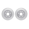7002-75025 Drilled/Slotted Brake Rotors [Silver], 1998-2010 Lexus/Toyota/Scion, Position: Rear - image 1