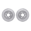 7002-75028 Drilled/Slotted Brake Rotors [Silver], 2006-2015 Lexus/Toyota/Scion, Position: Rear - image 1