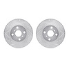 7002-76003 Drilled/Slotted Brake Rotors [Silver], 1987-1992 Multiple Makes/Models, Position: Front - image 1