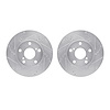 7002-76007 Drilled/Slotted Brake Rotors [Silver], 1992-2006 Lexus/Toyota/Scion, Position: Front - image 1