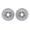 7002-76009 Drilled/Slotted Brake Rotors [Silver], 1999-2007 Lexus/Toyota/Scion, Position: Front - image 1