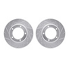 7002-76016 Drilled/Slotted Brake Rotors [Silver], 1998-2007 Lexus/Toyota/Scion, Position: Front - image 1