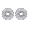 7002-76021 Drilled/Slotted Brake Rotors [Silver], 2000-2010 Multiple Makes/Models, Position: Front - image 1