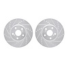 7002-76022 Drilled/Slotted Brake Rotors [Silver], 2008-2019 Multiple Makes/Models, Position: Front - image 1