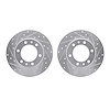 7002-76024 Drilled/Slotted Brake Rotors [Silver], 1981-1985 Lexus/Toyota/Scion, Position: Front - image 1