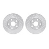 7002-76030 Drilled/Slotted Brake Rotors [Silver], 1983-1986 Lexus/Toyota/Scion, Position: Front - image 1