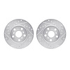 7002-76032 Drilled/Slotted Brake Rotors [Silver], 1987-1991 Lexus/Toyota/Scion, Position: Front - image 1