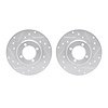 7002-76034 Drilled/Slotted Brake Rotors [Silver], 1970-1979 Lexus/Toyota/Scion, Position: Front - image 1
