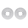 7002-76037 Drilled/Slotted Brake Rotors [Silver], 1982-1985 Lexus/Toyota/Scion, Position: Front - image 1