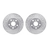 7002-76038 Drilled/Slotted Brake Rotors [Silver], 1986-1989 Lexus/Toyota/Scion, Position: Front - image 1