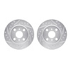 7002-76039 Drilled/Slotted Brake Rotors [Silver], 1986-1989 Lexus/Toyota/Scion, Position: Front - image 1