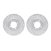 7002-76049 Drilled/Slotted Brake Rotors [Silver], 1980-1983 Lexus/Toyota/Scion, Position: Front - image 1