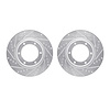 7002-76067 Drilled/Slotted Brake Rotors [Silver], 1990-1992 Lexus/Toyota/Scion, Position: Front - image 1