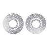 7002-76096 Drilled/Slotted Brake Rotors [Silver], 1980-1982 Lexus/Toyota/Scion, Position: Front - image 1