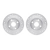 7002-76103 Drilled/Slotted Brake Rotors [Silver], 1987-1992 Multiple Makes/Models, Position: Rear - image 1