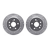 7002-76106 Drilled/Slotted Brake Rotors [Silver], 1992-2003 Lexus/Toyota/Scion, Position: Rear - image 1