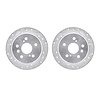 7002-76107 Drilled/Slotted Brake Rotors [Silver], 1992-2003 Lexus/Toyota/Scion, Position: Rear - image 1