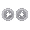 7002-76108 Drilled/Slotted Brake Rotors [Silver], 2002-2008 Lexus/Toyota/Scion, Position: Rear - image 1