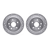 7002-76109 Drilled/Slotted Brake Rotors [Silver], 2012-2018 Lexus/Toyota/Scion, Position: Rear - image 1