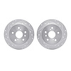 7002-76110 Drilled/Slotted Brake Rotors [Silver], 2007-2012 Lexus/Toyota/Scion, Position: Rear - image 1