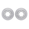 7002-76112 Drilled/Slotted Brake Rotors [Silver], 2001-2009 Lexus/Toyota/Scion, Position: Rear - image 1